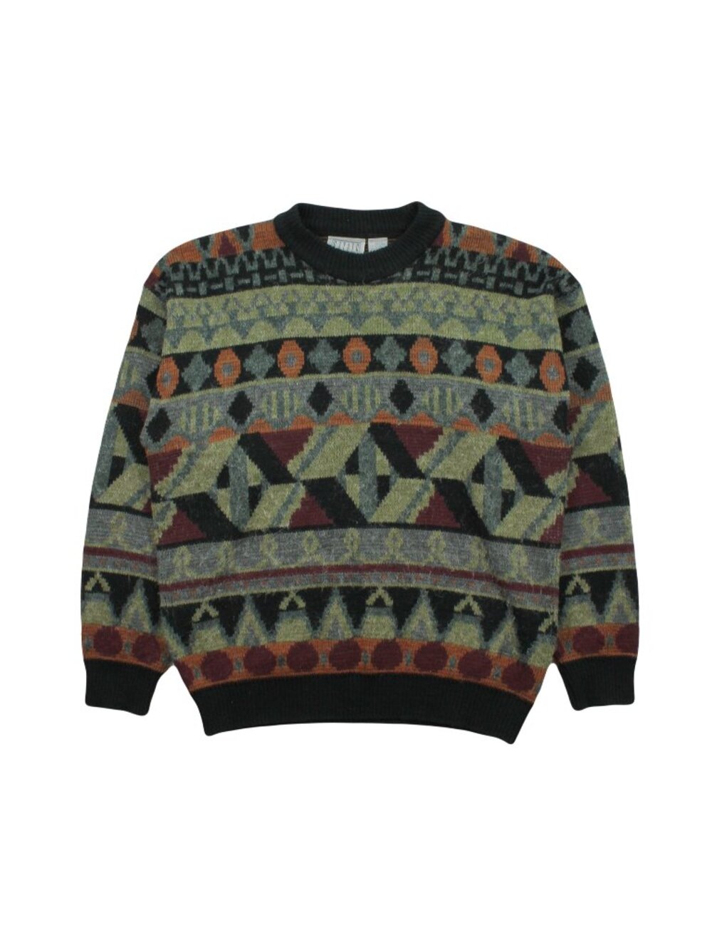 Vintage Estate Pattern Knit Sweater M